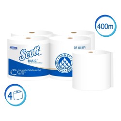 PAPEL TOALLA SCOTT BASIC AIRFLEX BLANCO PQTE 4 x 400 M